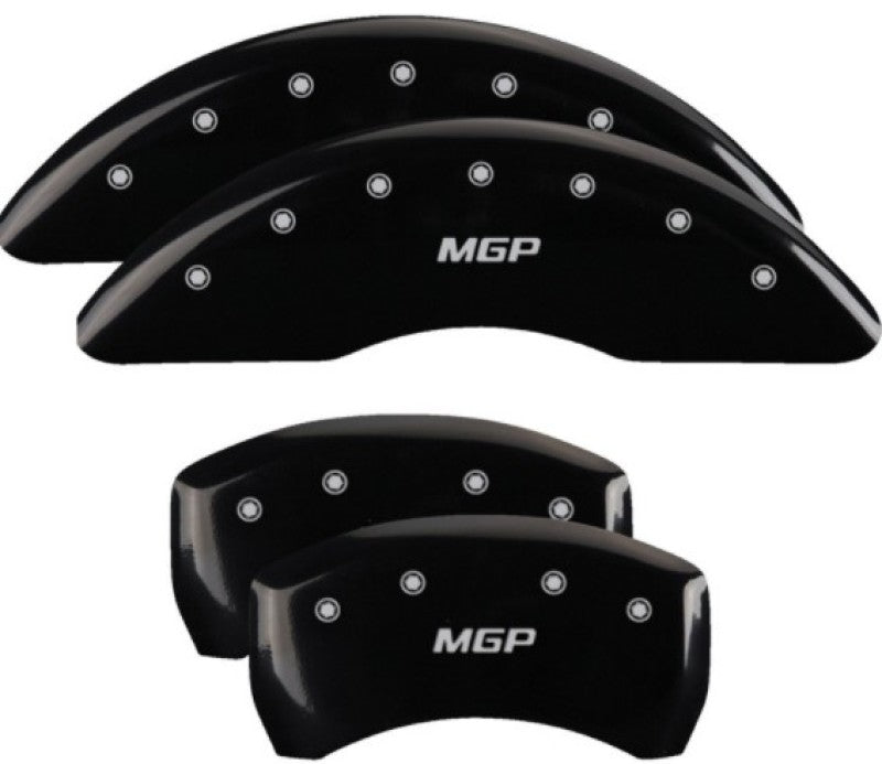 MGP 4 Caliper Covers Engraved Front & Rear MGP Black Finish Silver Char 2019 Mercedes-Benz GLE43 AMG MGP