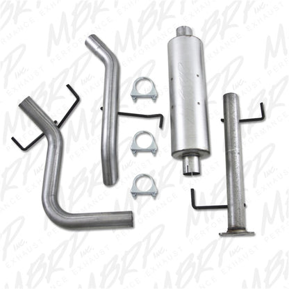 MBRP 2007-2009 Toyota FJ 4.0L V6 Cat Back Single Rear Exit Off-Road Tail No tip - eliteracefab.com