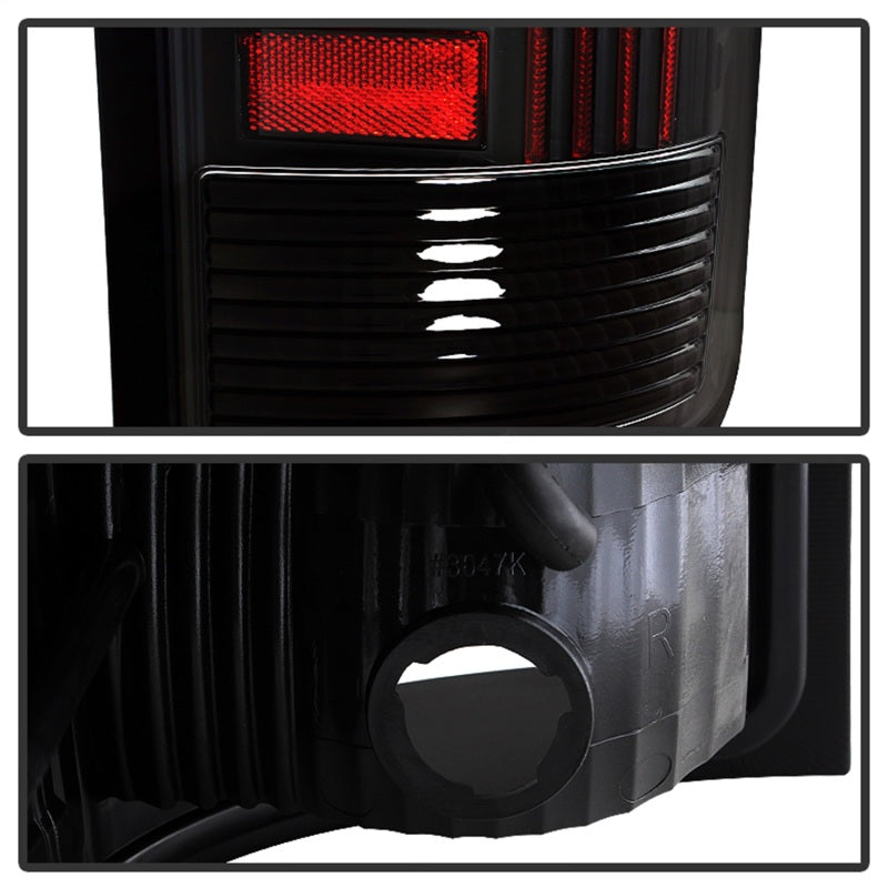 Xtune GMC Sierra 07-13 LED Tail Lights Black ALT-ON-GS07-G2-LED-BK - eliteracefab.com