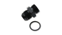 Load image into Gallery viewer, Vibrant -8AN Male Flare to 4AN ORB Male Straight Adapter w/O-Ring - Anodized Black - eliteracefab.com