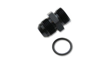 Load image into Gallery viewer, Vibrant -6AN Male Flare to -12 ORB Male Straight Adapter w/O-Ring - Anodized Black - eliteracefab.com