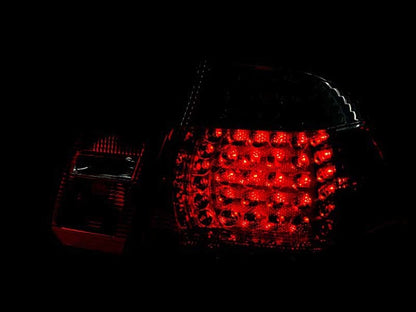 ANZO 1999-2001 BMW 3 Series E46 LED Taillights Red/Clear 4pc - eliteracefab.com