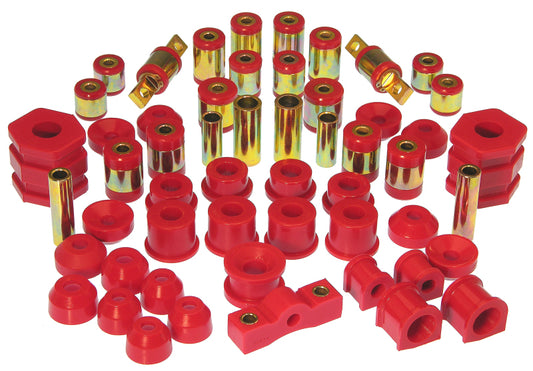 Prothane Total Vehicle Suspension Bushing Kit for 1999–2000 Honda Civic Si w/ Upper C-Arm Bushings, Red – 8-2015