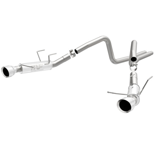 Magnaflow 2014 Ford Mustang V6 3.7L Comp Series Dual Split Rear Polished Stainless C/B Perf Exhaust Magnaflow