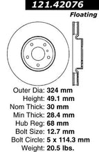 Load image into Gallery viewer, CENTRIC 03-07 350Z/G35 W/ BREMBO FRONT ROTOR, 121.42076 - eliteracefab.com