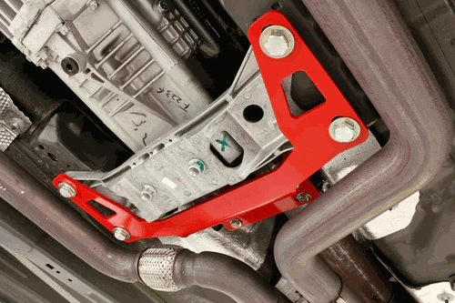 BMR DRIVESHAFT SAFETY LOOP FRONT RED (11-19 MUSTANG GT/V6) - eliteracefab.com