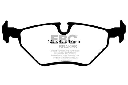 EBC 99-02 BMW Z3 2.5 Yellowstuff Rear Brake Pads - eliteracefab.com