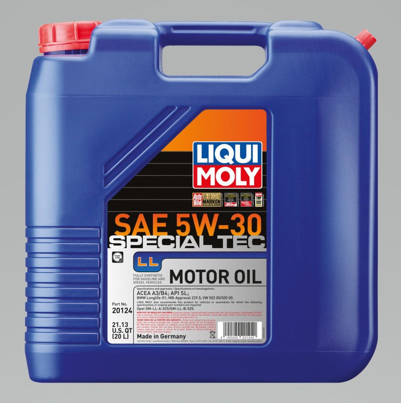 LIQUI MOLY 20L Special Tec LL Motor Oil 5W-30 - eliteracefab.com