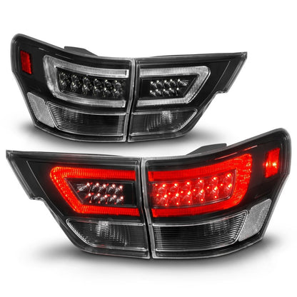 ANZO JEEP GRAND CHEROKEE 11-13 LED LIGHT BAR TAIL LIGHTS 4PCS BLACK CLEAR LENS - 311439