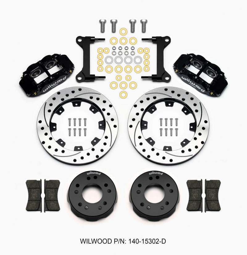 Wilwood Narrow Superlite 6R Front Kit 12.19in Drilled 63-87 C10 w/ Wilwood Pro Spindles Wilwood