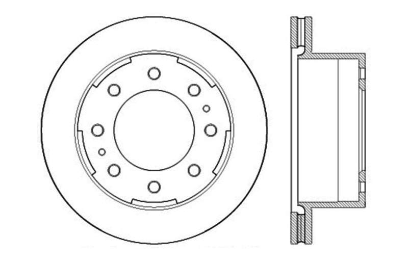StopTech Sport Drilled & Slotted Rotor - Rear Left Stoptech