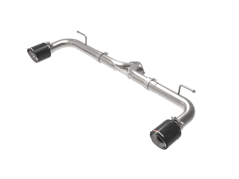 aFe Takeda 2-1/2in 304 SS Axle-Back Exhaust w/ Carbon Fiber Tips 14-18 Mazda 3 L4 2.0L/2.5L - eliteracefab.com