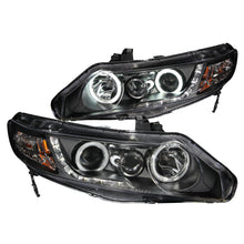 Load image into Gallery viewer, ANZO USA Honda Civic 4dr Projector Headlights W/ Halo Black Ccfl; 2006-2011 - eliteracefab.com