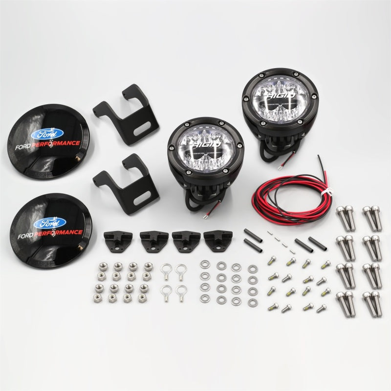 Ford Racing 2021+ Ford Bronco Mirror Mounted 4in Rigid LED Lights Kit - eliteracefab.com