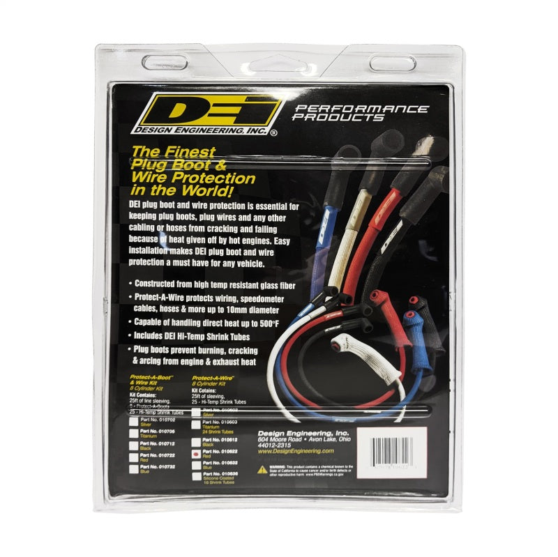 DEI Protect-A-Wire 8 Cylinder - Red DEI
