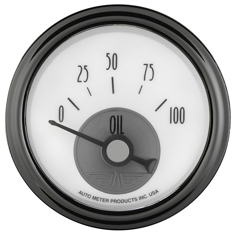 Autometer Prestige Series Pearl 2-1/16in 100PSI Electronic Oil Pressure Gauge 2026