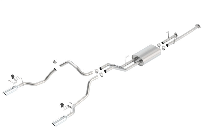 Borla 14-15 Toyota Tundra 4.6L/5.7L Crew Max SB DC SB Touring Cat Back Exhaust Dual Split Rear Exit - eliteracefab.com