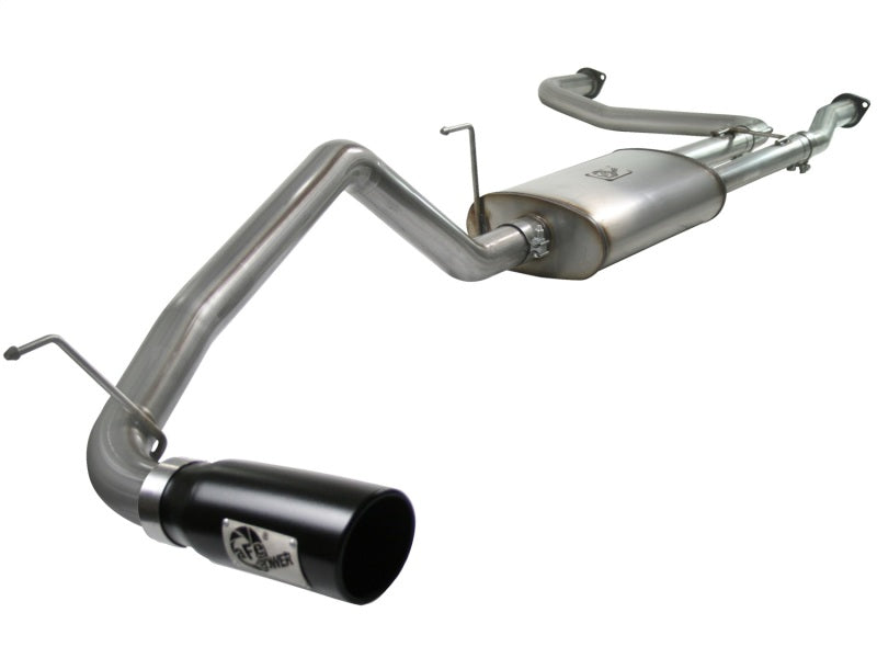 aFe MACHForce XP Exhaust Cat-Back 2.5/3in SS-409 w/ Black Tip 04-12 Nissan Titan V8 5.6L - eliteracefab.com