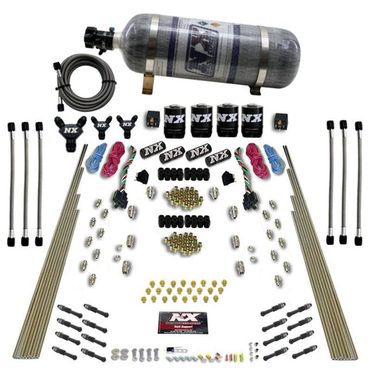 Nitrous Express 8 Cyl Dry Direct Port, Dual Stage, 4 Solenoids, W/ Composite Bottle - 93106-12