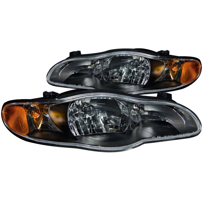 ANZO USA Chevrolet Monte Carlo Crystal Headlights Black; 2000-2005 - eliteracefab.com