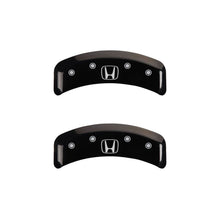 Load image into Gallery viewer, MGP 4 Caliper Covers Engraved Front Honda Engraved Rear H Logo Black finish silver ch MGP