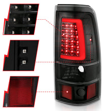 Load image into Gallery viewer, ANZO 1999-2002 Chevy Silverado 1500 LED Taillights Plank Style Black w/Clear Lens - eliteracefab.com