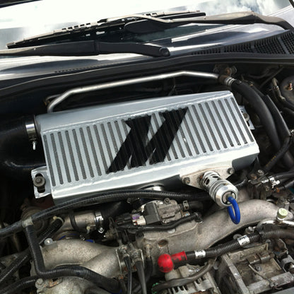 Mishimoto Subaru 02-07 WRX/04-07 STi Top-Mount Intercooler Kit - Powder Coated Silver & Black Hoses - eliteracefab.com