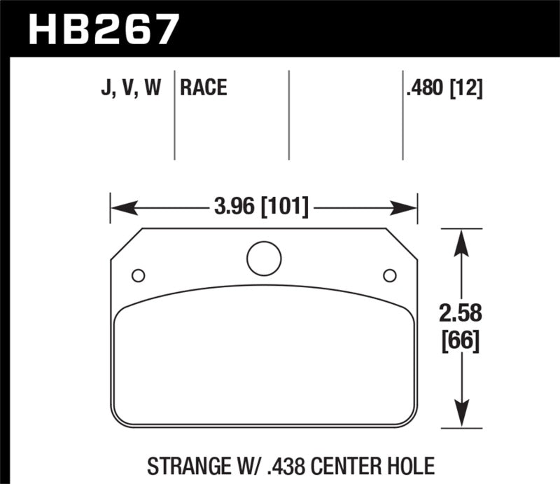 Hawk DR-97 Brake Pads for Strange w/ 0.438in Center Hole - eliteracefab.com