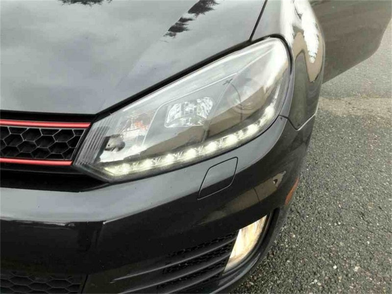 Spyder Volkswagen Golf/GTI 10-13 Projector Headlights Halogen Model- DRL Blk PRO-YD-VG10-DRL-BK - eliteracefab.com