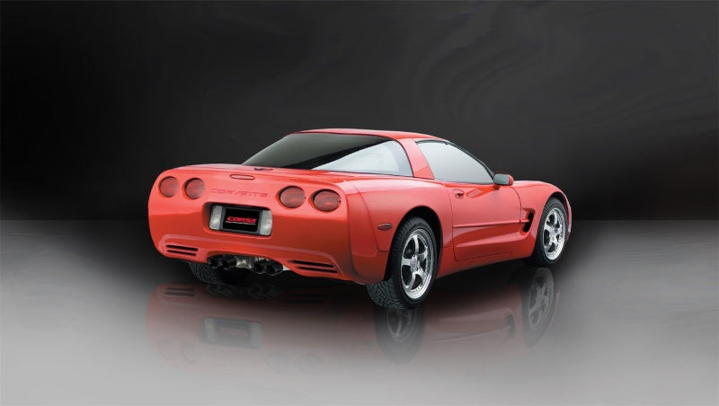 Corsa 97-04 Chevrolet Corvette C5 Z06 5.7L V8 Black Xtreme Axle-Back Exhaust - eliteracefab.com