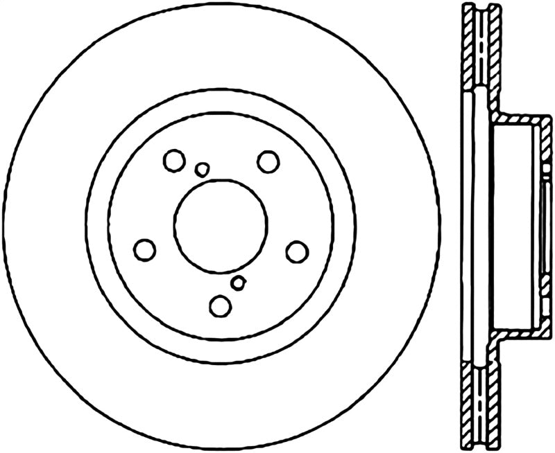 StopTech 05-17 Subaru Impreza WRX/STi SportStop Cryo Slotted & Drilled Front Right Rotor Stoptech