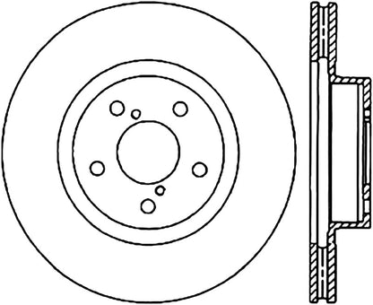 StopTech 05-17 Subaru Impreza WRX/STi SportStop Cryo Slotted & Drilled Front Right Rotor Stoptech