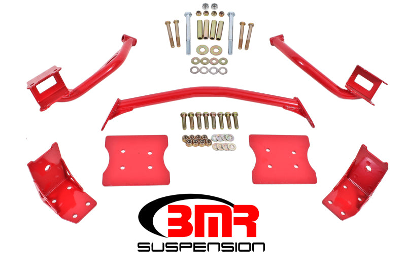 BMR TORQUE BOX REINFORCEMENT UPPER & LOWER PLATE KIT RED (79-04 MUSTANG) - eliteracefab.com