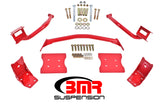 BMR TORQUE BOX REINFORCEMENT UPPER & LOWER PLATE KIT RED (79-04 MUSTANG) TBR004R