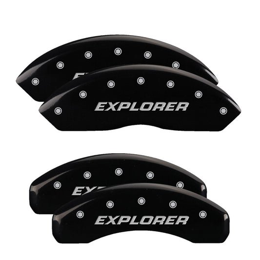 MGP 4 Caliper Covers Engraved Front & Rear MGP Black finish silver ch MGP
