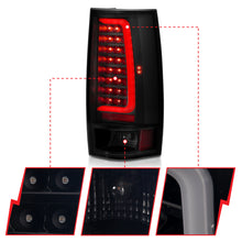 Load image into Gallery viewer, ANZO 2007-2014 Chevy Tahoe LED Taillight Plank Style Black w/Smoke Lens - eliteracefab.com