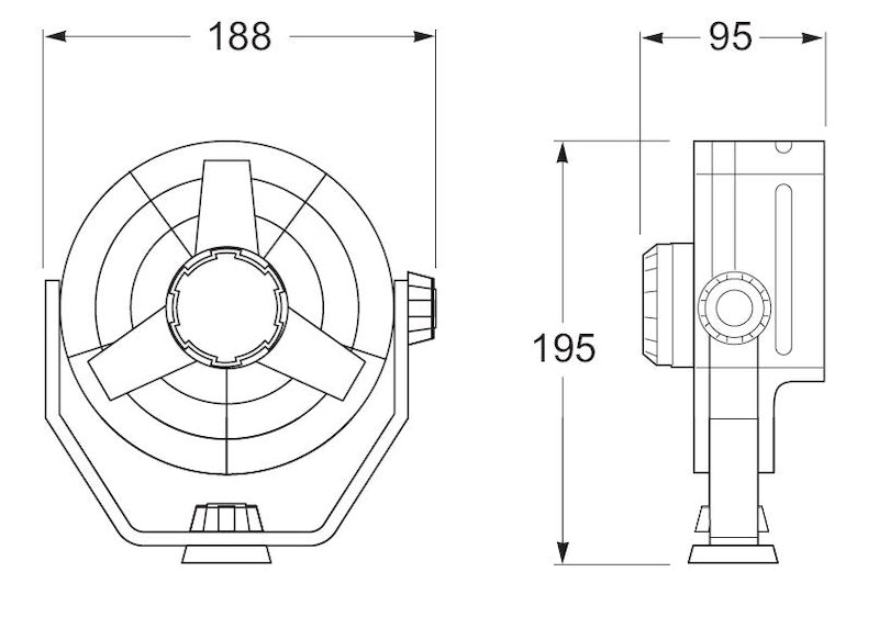 Hella Fan Turbo 2Speed 12V Wht