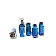 Load image into Gallery viewer, WHEEL MATE MUTEKI SR48 OPEN END LOCKING LUG NUT SET OF 4 – BLUE 12×1.25 48MM - eliteracefab.com