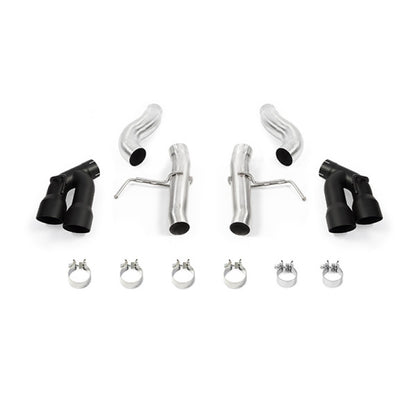 Mishimoto 2016+ Chevrolet Camaro 2.0T Quad-Tip Race Axle-Back Exhaust w/ Black Tips - eliteracefab.com