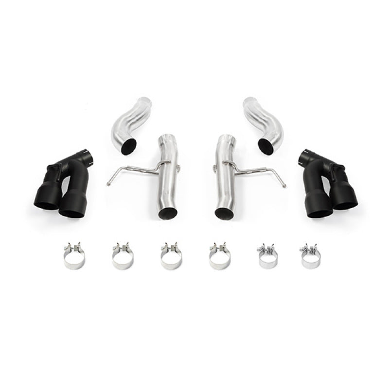 Mishimoto 2016+ Chevrolet Camaro 2.0T Quad-Tip Race Axle-Back Exhaust w/ Black Tips - eliteracefab.com