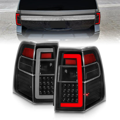 ANZO FORD EXPEDITION 07-17 LED C BAR TAIL LIGHTS BLACK CLEAR LENS W/ SEQUENTIAL SIGNAL - 311408 ANZO