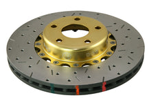 Load image into Gallery viewer, DBA 02-10 WRX / 13+ FR-S / 13+ BRZ Premium Front Drilled &amp; Slotted 5000 Series Rotor w/ Gold Hat DBA