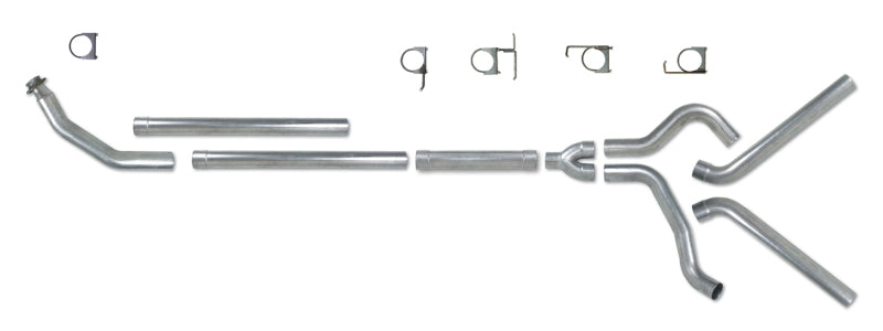 Diamond Eye KIT 4in TB MFLR RPLCMENT PIPE DUAL SS: 94-02 DODGE CUMMINS 5.9L Diamond Eye Performance