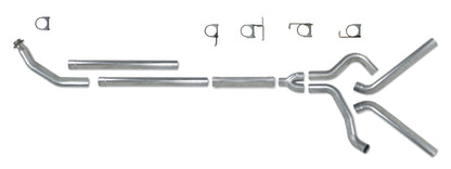 Diamond Eye KIT 4in TB MFLR RPLCMENT PIPE DUAL SS: 94-02 DODGE CUMMINS 5.9L Diamond Eye Performance