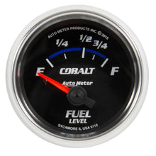 Load image into Gallery viewer, Autometer Cobalt Gauge Fuel Level 2 1/16in 16e To 158f Elec Cobalt