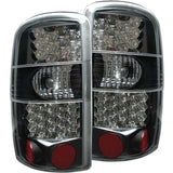 ANZO USA Chevrolet Suburban Led Taillights Black; 2000-2006