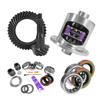 Yukon 9.75in Ford 3.73 Rear Ring & Pinion Install Kit 34 Spline Positraction Axle Bearings Yukon Gear & Axle