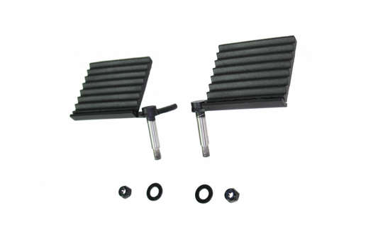 Fishbone Offroad 76-06 Jeep CJ YJ TJ Wrangler Foot Peg Set Gloss - Black Fishbone Offroad