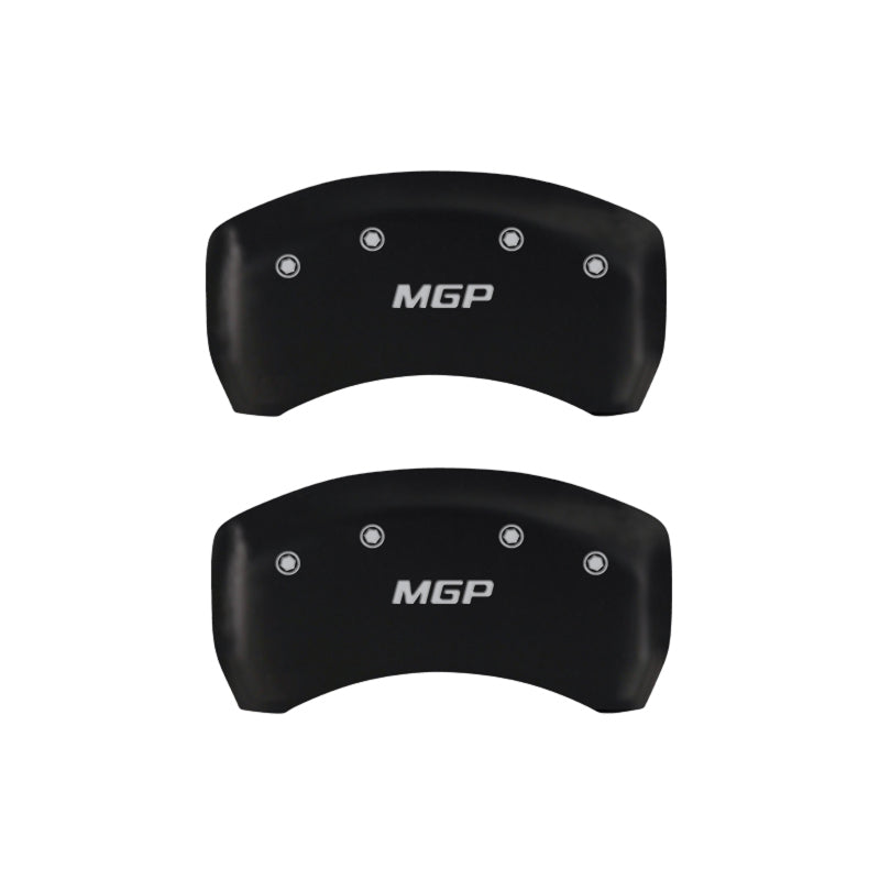 MGP 4 Caliper Covers Engraved Front & Rear MGP Black finish silver ch MGP