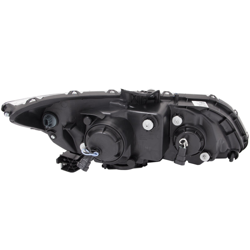 ANZO USA Honda Civic 4dr / 2dr Projector Headlights W/ U-Bar Black; 2012-2015 - eliteracefab.com